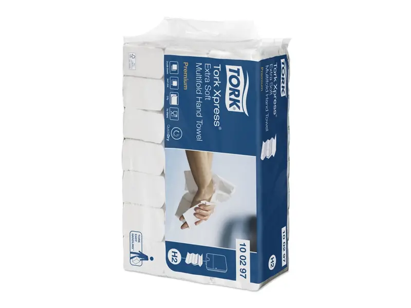 Essuie-tout Tork Xpress extra doux, pliables, 2 plis, blancs