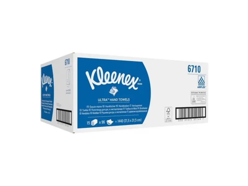 Kimberly-Clark Kleenex 6710 handdoekpapier interfold 3-laags 318x215 mm wit