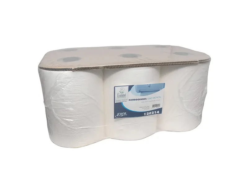Euro Products Motion cellulose paper towel roll 2-ply glued 140 meters white