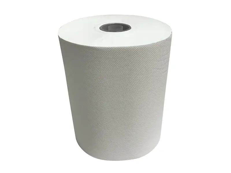 Rouleau d'essuie-tout en cellulose Euro Products Mini Matic Plus, 2 plis, 130 mètres, blanc