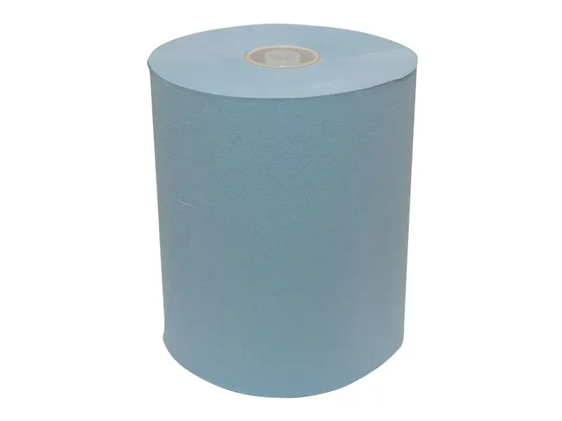 Rouleau d'essuie-tout en cellulose Euro Products Mini Matic XL, 2 plis, 165 mètres, bleu