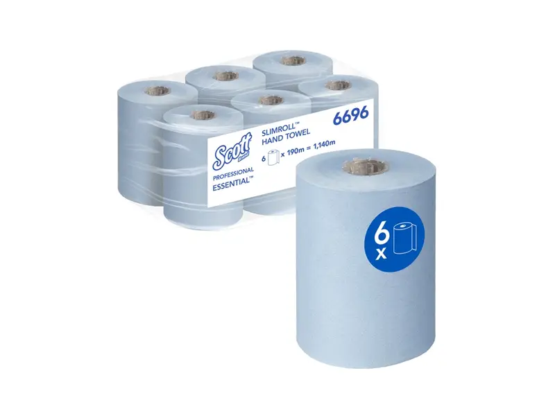 Rouleau d'essuie-tout Kimberly-Clark Scott 6696, 1 pli, 190 mètres, bleu