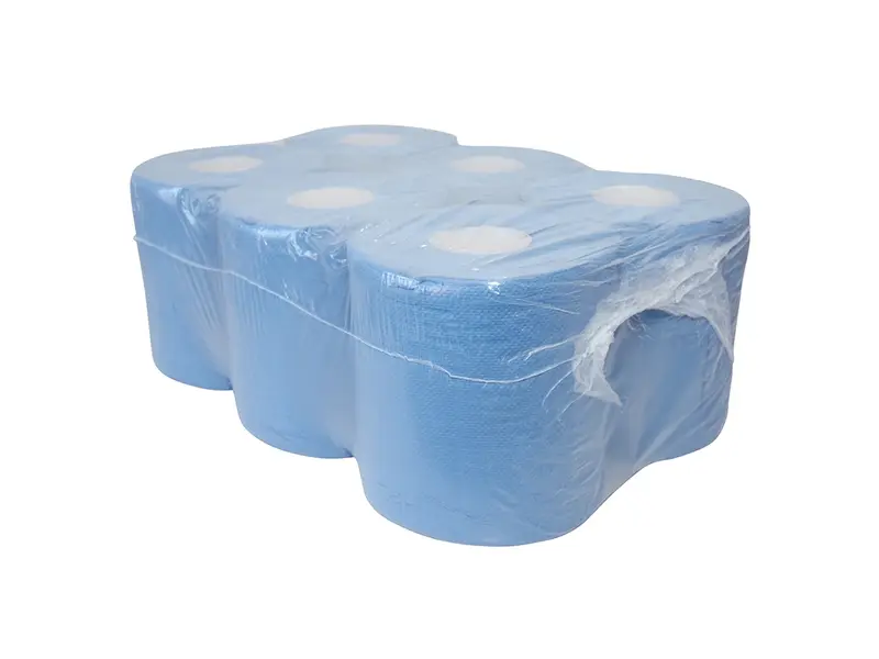 Papier de nettoyage Euro Products midi 2 plis recyclé 150 mètres bleu