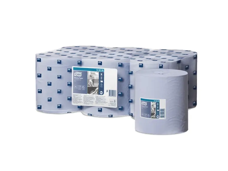 Papier de nettoyage Tork Wiping Centerfeed M2 midi 1 pli bleu