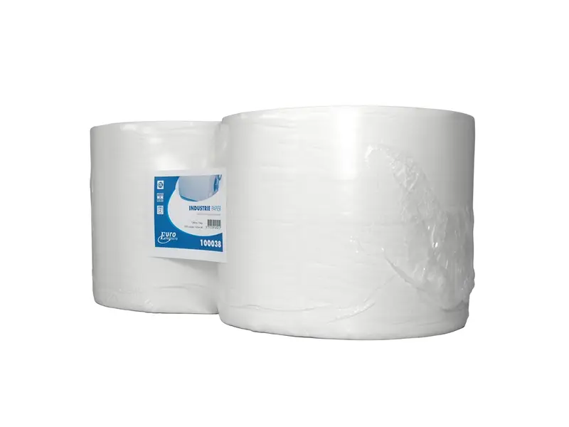 Euro Products cleaning paper industrial roll 2-ply cellulose 380 meters white