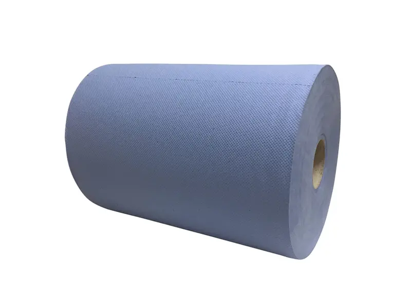 Euro Products poetspapier industrierol verlijmd 3-laags 190 meter blauw