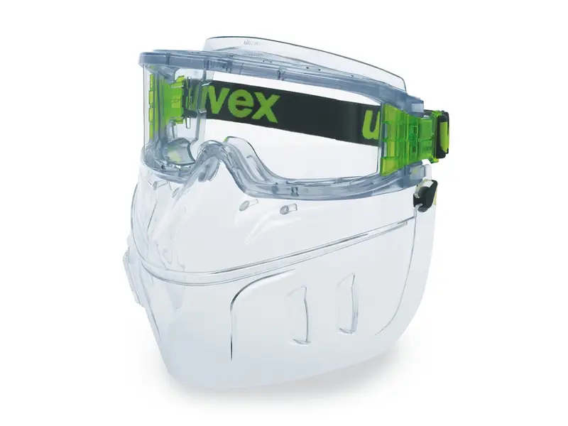 Lunettes de protection à large champ de vision en polycarbonate Uvex Ultravision 9301-555 avec protection faciale
