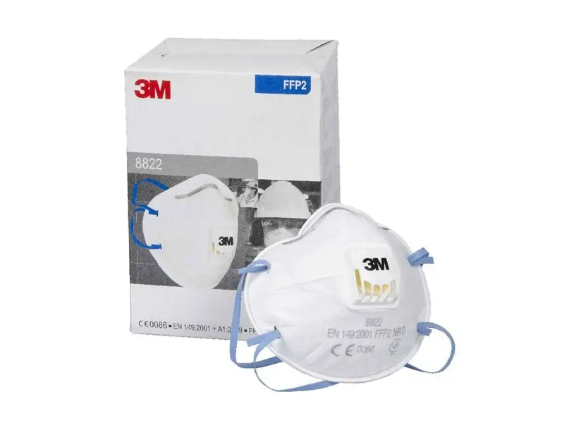 3M 8822 stofmasker cup FFP2 NR D V met uitademventiel