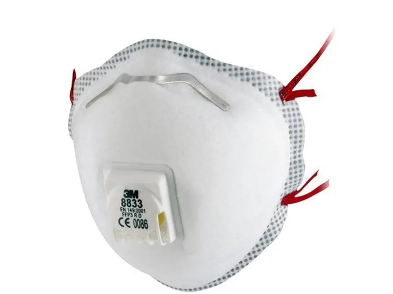 3M 8833 dust mask cup FFP3 NR DV with exhalation valve