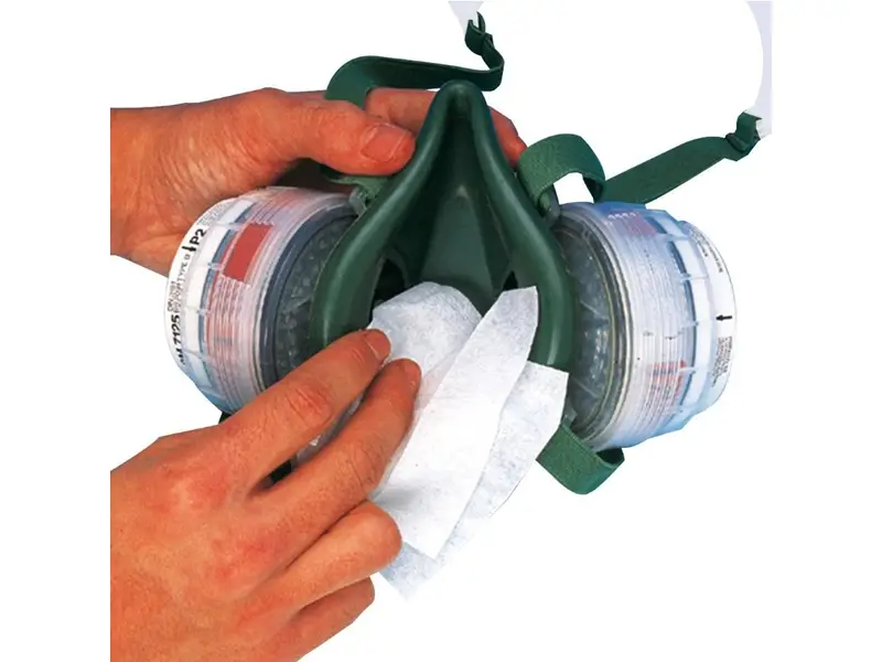 Lingettes nettoyantes 3M 0105 pour masques de protection respiratoire