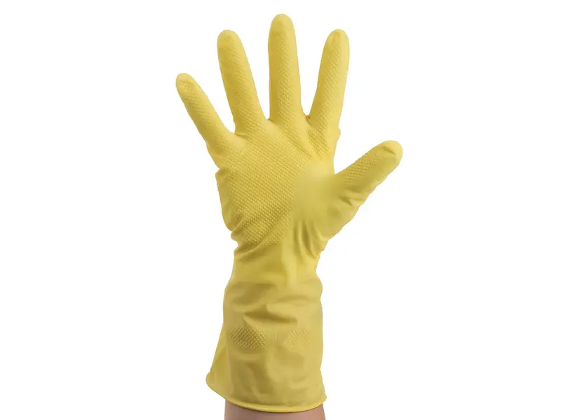 Hycare handschoen latex geel maat M