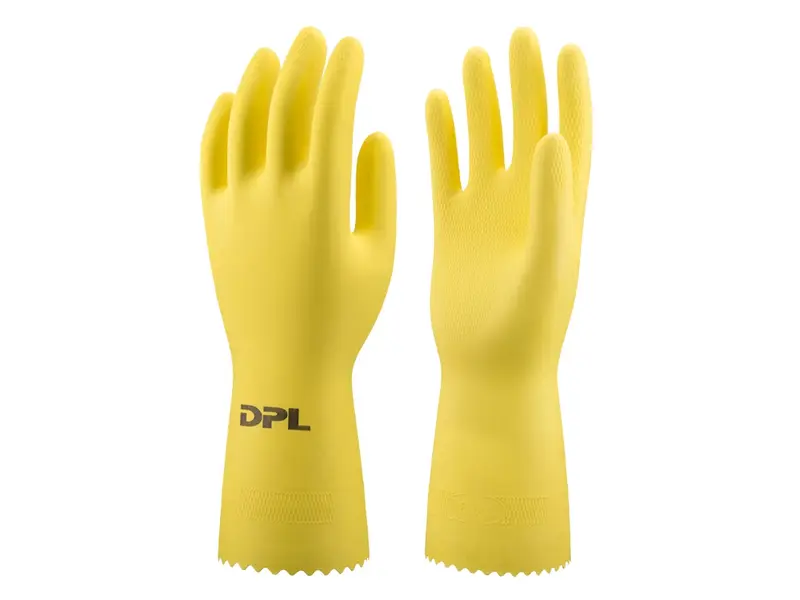 DPL Nova 38 handschoen latex chemiebestendig geel maat M (7-7,5)
