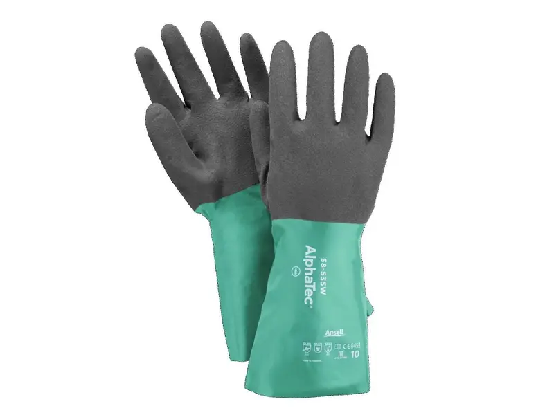 Gant Ansell AlphaTec 58-535W en nitrile résistant aux produits chimiques, taille 9