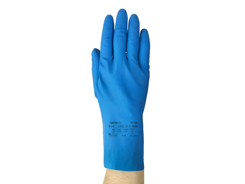 Ansell AlphaTec 87-195 handschoen latex chemiebestendig maat 7,5-8