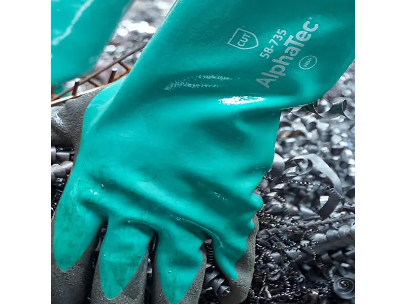 Gant en nitrile Ansell AlphaTec 58-735, résistant aux coupures et aux produits chimiques, taille 11