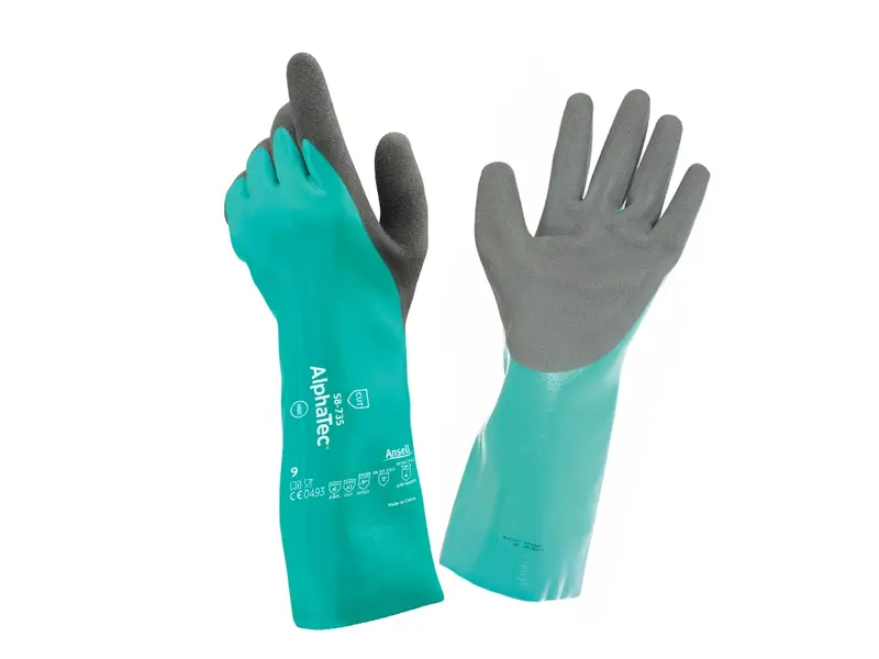 Gant en nitrile Ansell AlphaTec 58-735, résistant aux coupures et aux produits chimiques, taille 11