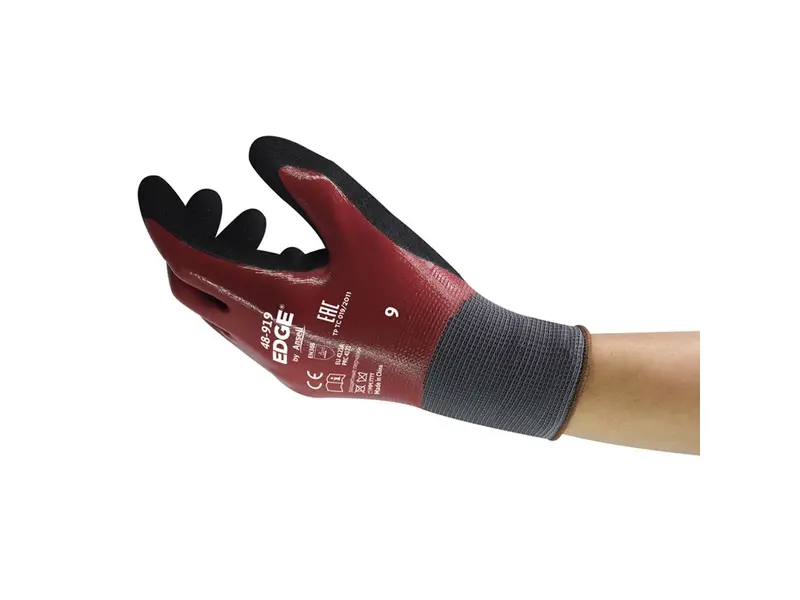 Ansell Edge 48-919 handschoen nitril mechanische bescherming maat 9