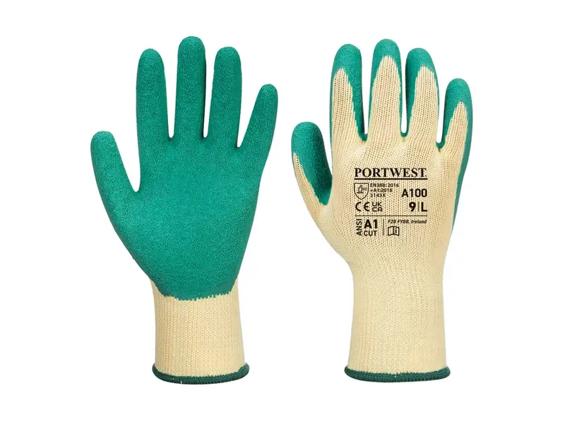 Gants de protection mécanique en latex Portwest A100GN, taille XL