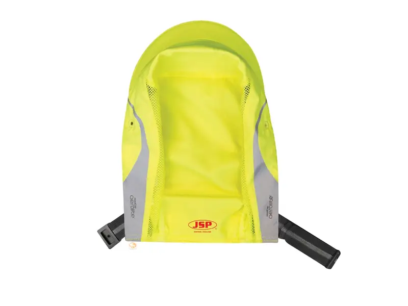 Cover for JSP HardCap Aerolite bump cap 25 mm micro visor fluorescent yellow