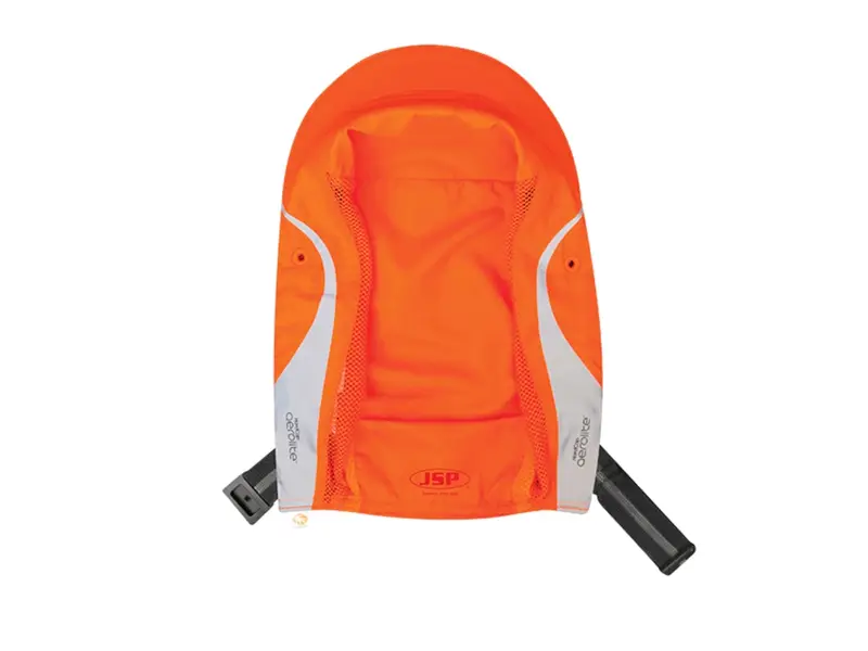 Cover for JSP HardCap Aerolite bump cap 25 mm micro visor fluorescent orange