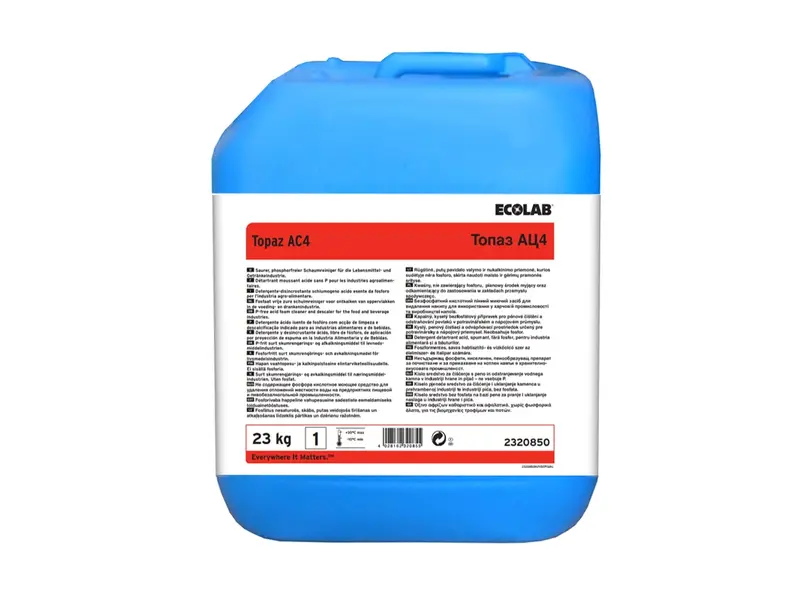 Ecolab Topaz AC4 acidic phosphate-free foam cleaner 23 kg (NL)