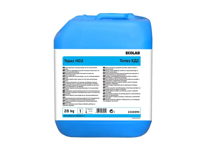 Ecolab Topaz HD2 highly alkaline detergent 28 kg (NL)