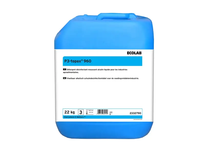 Ecolab P3-topax 960 alkaline cleaning and disinfection 22 kg (NL)