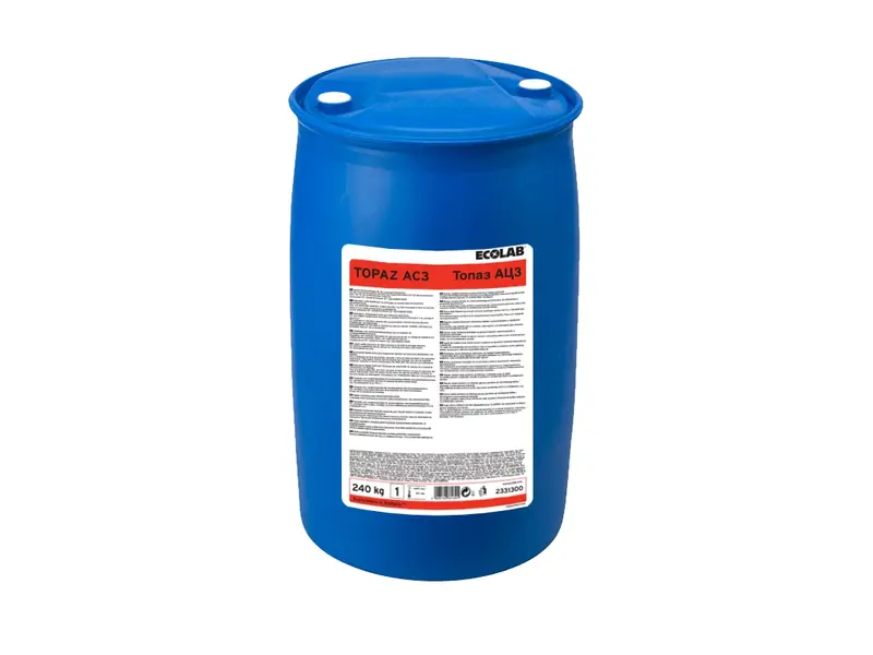 Ecolab Topaz AC3 zuur schuimreinigingsmiddel voedingsindustrie 240 kg (NL)