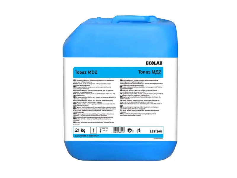 Ecolab Topaz MD2 licht alkalisch schuimreinigingsmiddel 21 kg (NL)
