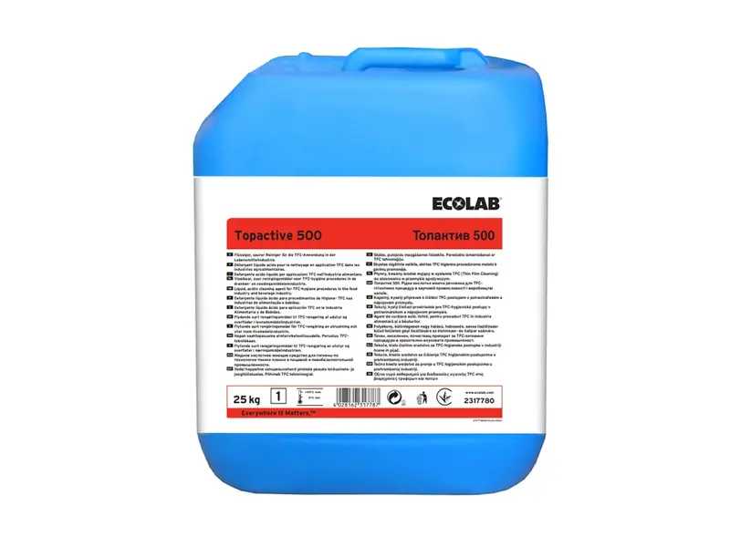 Ecolab Topactive 500, agent de nettoyage acide liquide, bidon de 25 kg (NL)