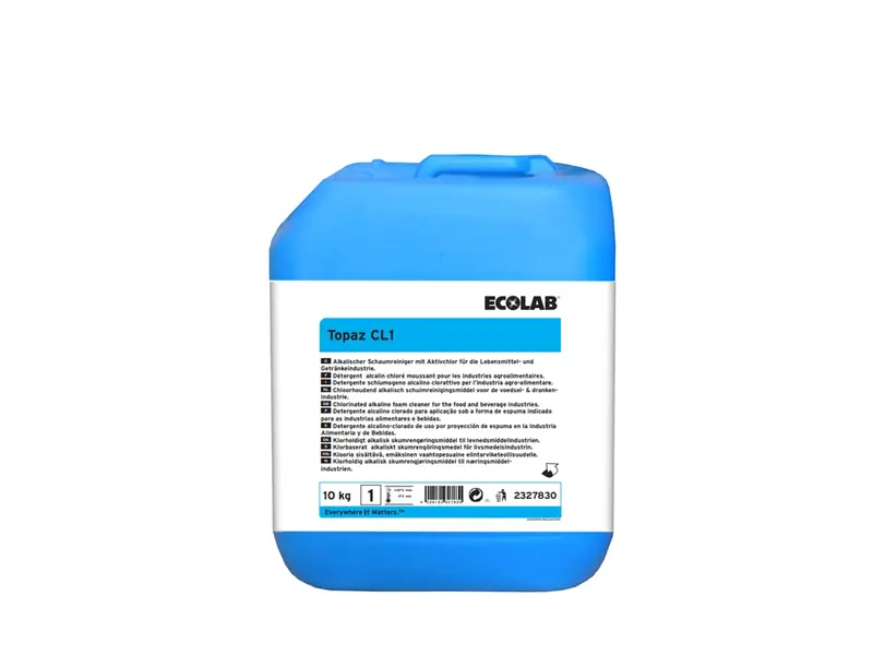 Ecolab Topaz CL1 alkalisch chloorhoudend schuimreinigingsmiddel 10 kg (NL)