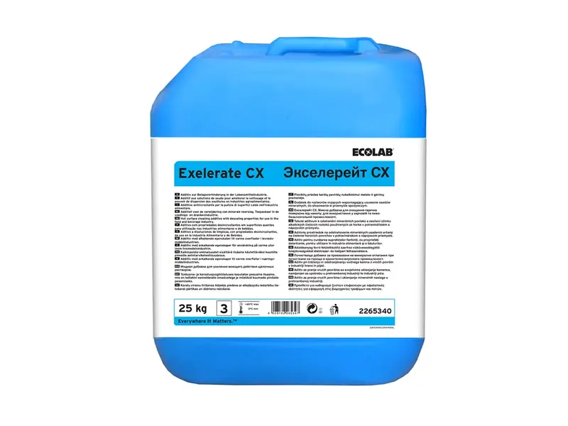 Solutions de nettoyage alcalines Ecolab Exelerate CX additif 25 kg (NL)