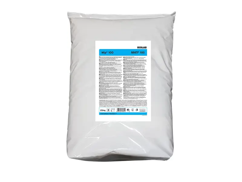 Ecolab Mip 100 sterk alkalisch reinigingsmiddel 25 kg (NL)