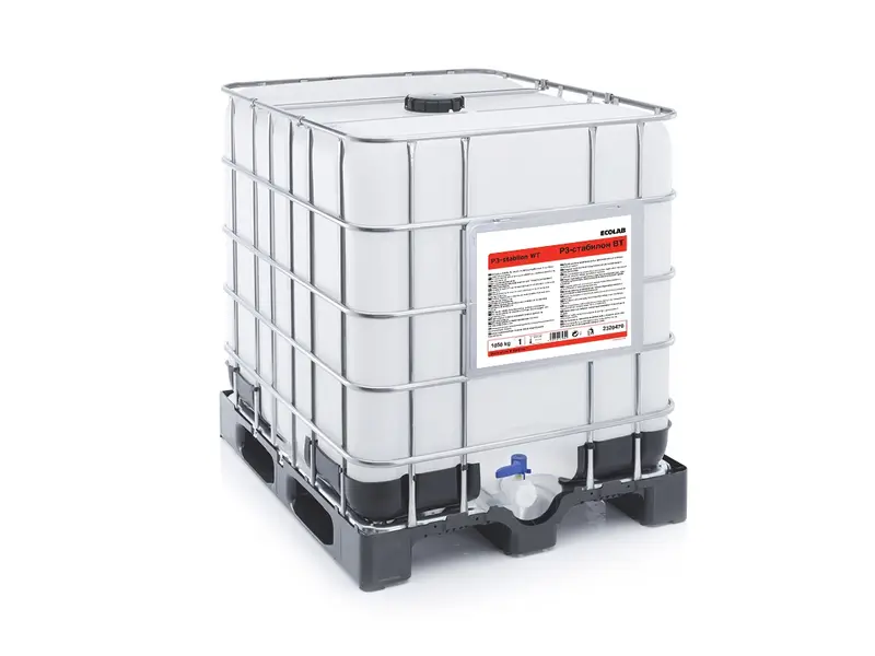 Conteneur de 1050 kg pour solution de nettoyage liquide Ecolab P3-Stabilon WT (NL)