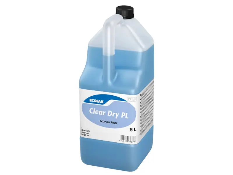 Ecolab Clear Dry PL concentrated rinse aid 5 liters