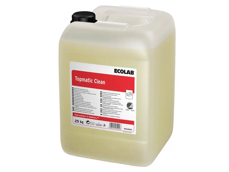 Détergent liquide lave-vaisselle Ecolab Topmatic Clean, labellisé Ecolabel, 25 kg