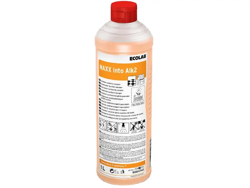 Nettoyant sanitaire alcalin Ecolab Maxx Into Alk2, 12 x 1 litre