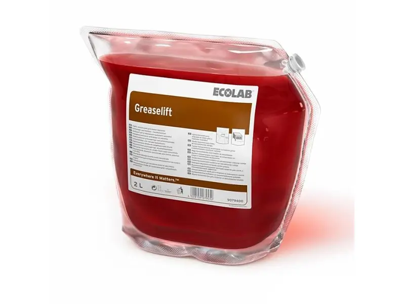 Nettoyant dégraissant pour grils et fours Ecolab Greaselift, 2 x 2 litres