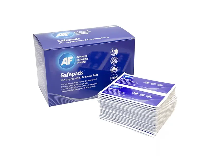 AF Safepads SPA100 cleaning and disinfection wipes white