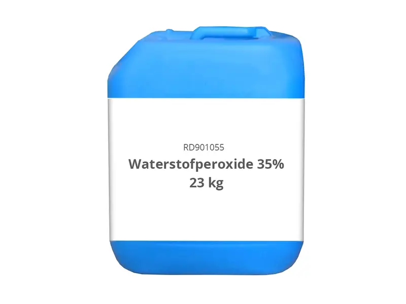 Bidon de 23 kg de peroxyde d'hydrogène à 35 %