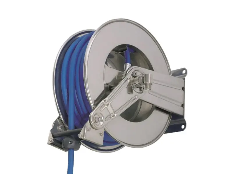 Automatic stainless steel hose reel for 20 m 1/2'' hose