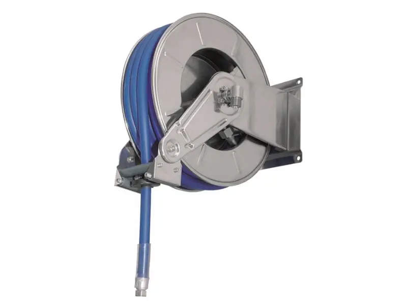 Slanghaspel RVS met 20 m 3/4'' slang en 2 m toevoerslang
