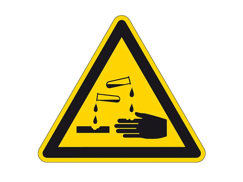 Sticker caustic corrosive substances PIC 303 200 mm