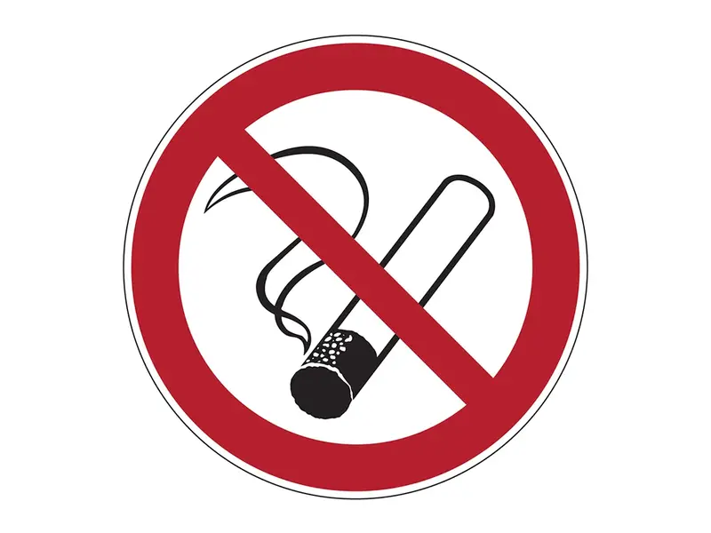 No smoking sticker PIC 200 ø100 mm