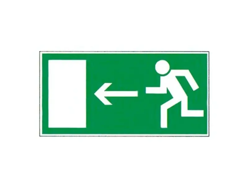 Emergency exit sticker left PIC 358 297x148 mm