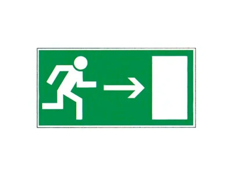 Emergency exit sticker right PIC 359 297x148 mm