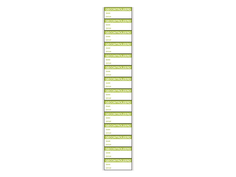 Inspection stickers 38x16 mm
