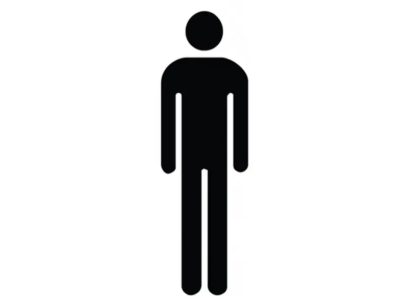 Sticker herentoilet PIC 466 75x150 mm