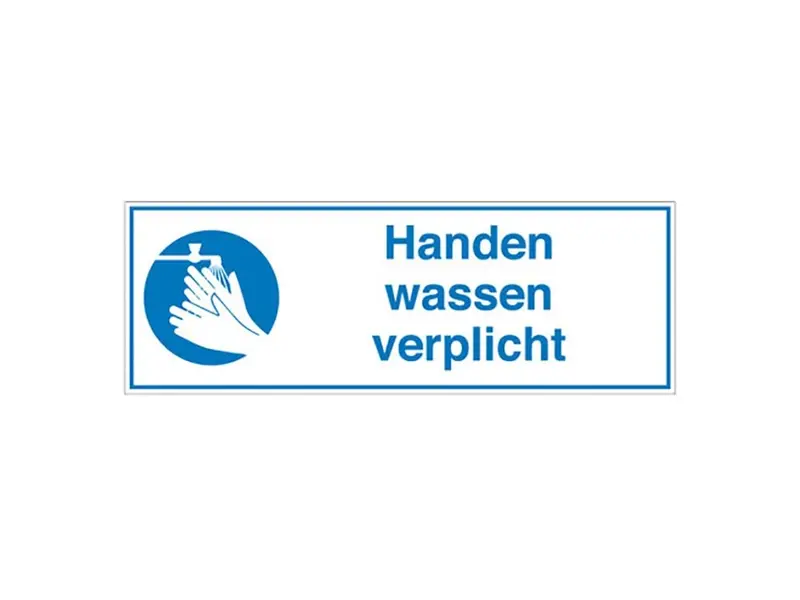 Hand washing required sticker STN 667 297x105 mm