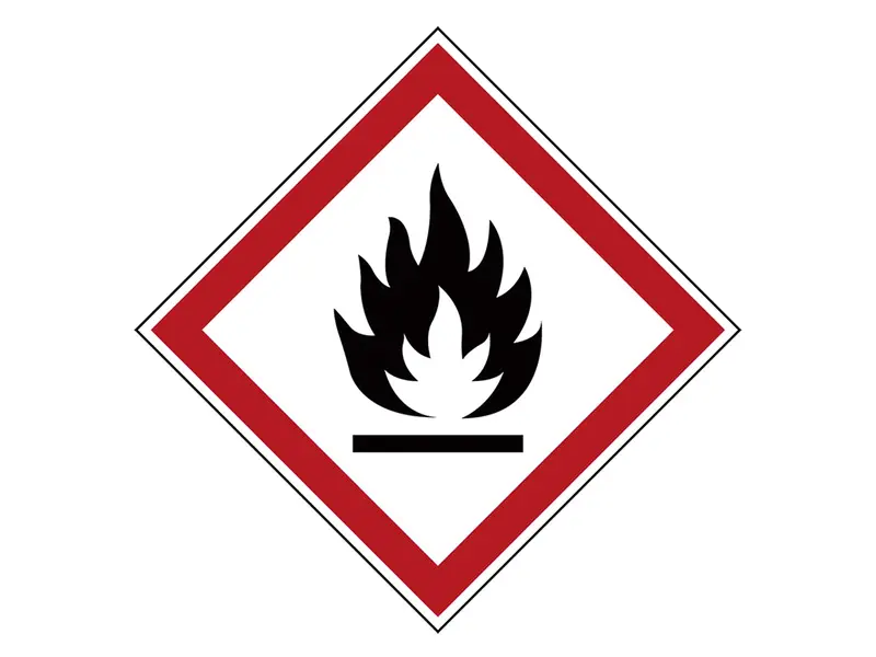 Fire hazard sticker PIC 1802 70x70 mm